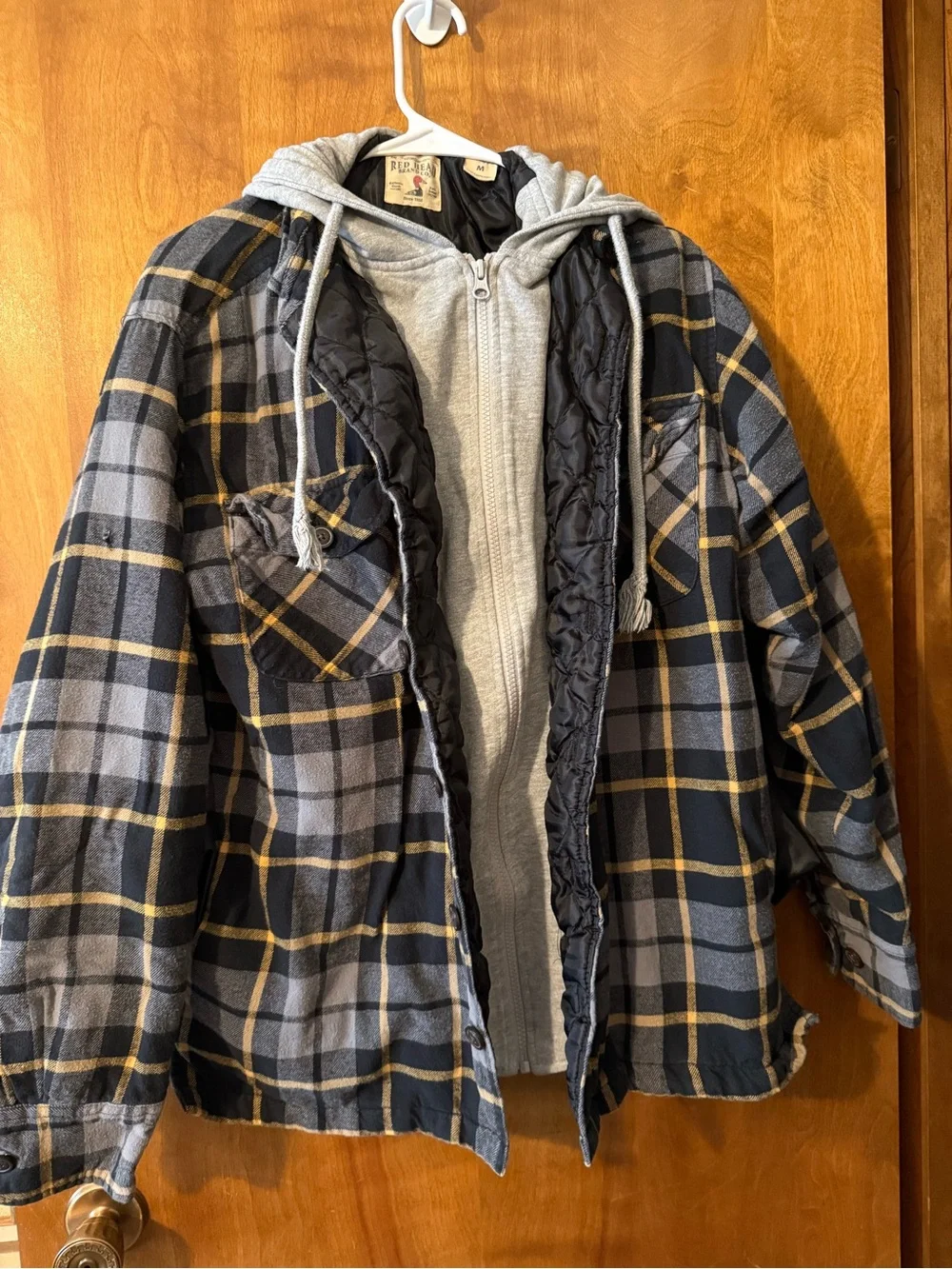 RedHead Quilted Black Jacket with Heather Gray Trim